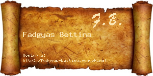 Fadgyas Bettina névjegykártya